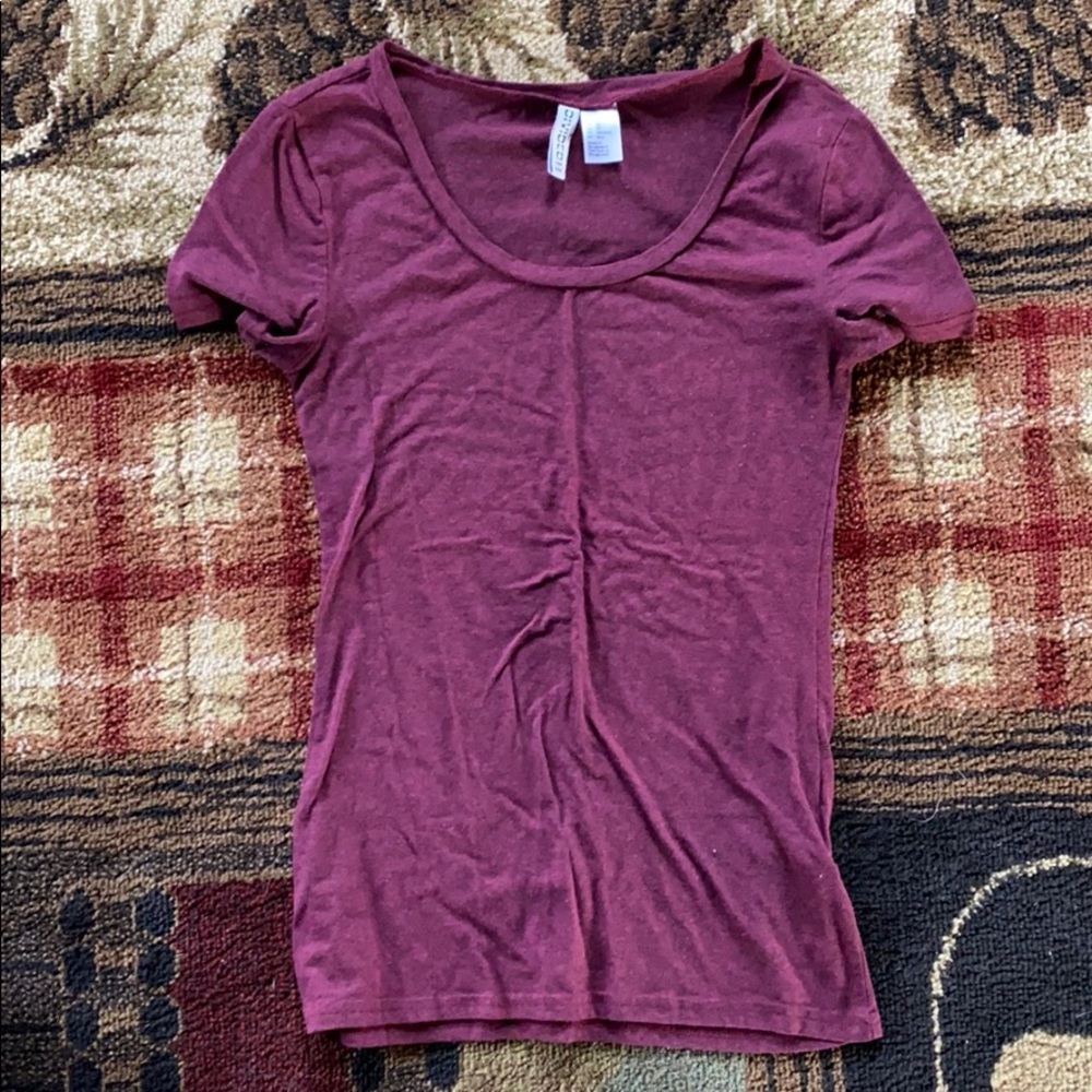 red basic tee